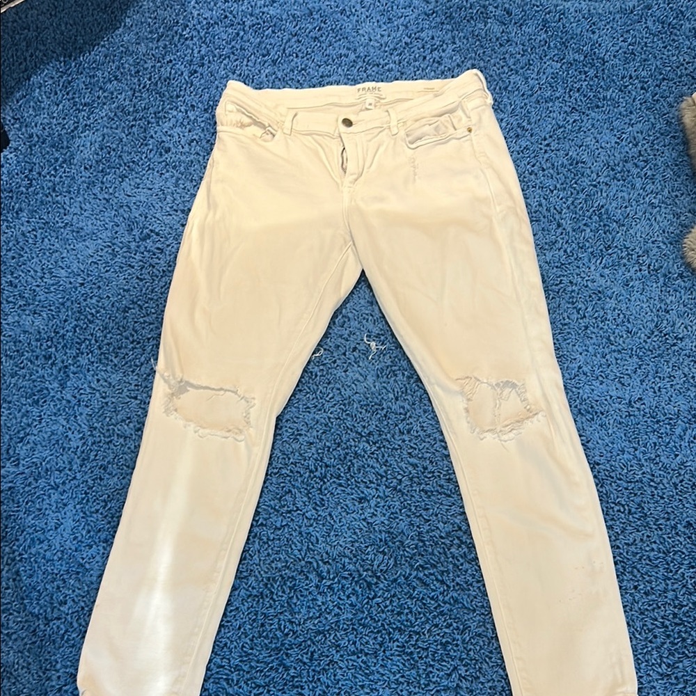 White Distressed Jeans